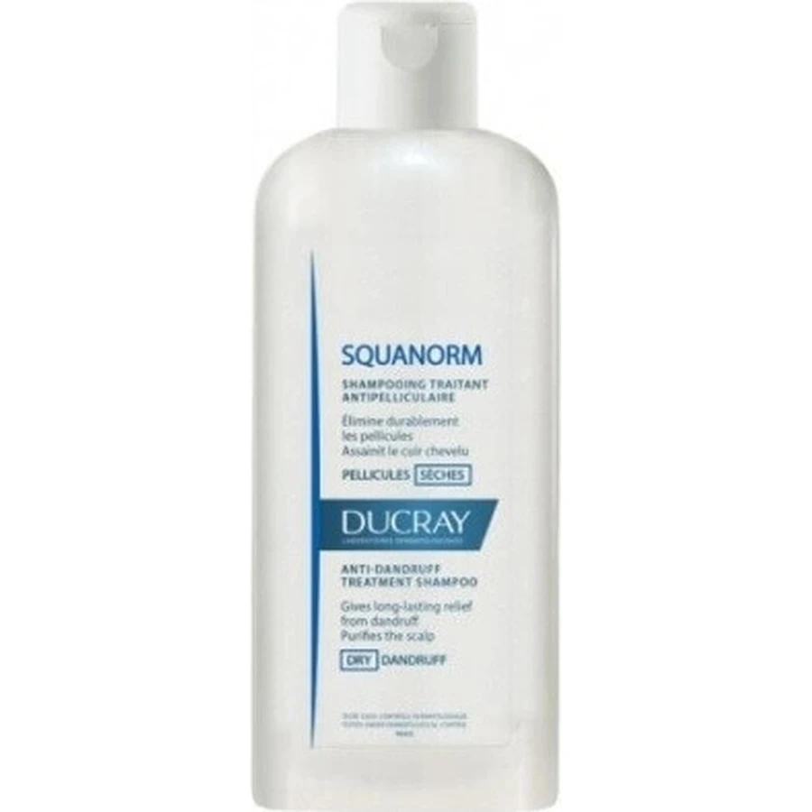 DUCRAY SQUANORM - PELLICULES SÉCHES 1×200 мл, ампулы против сухой перхоти: цены и характеристики