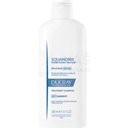 DUCRAY SQUANORM - PELLICULES SÉCHES 1×200 мл, ампулы против сухой перхоти: цены и характеристики