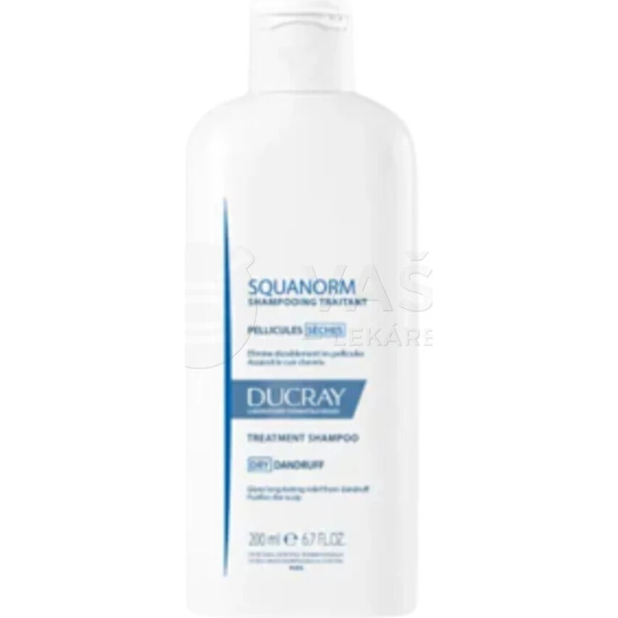 DUCRAY SQUANORM - PELLICULES SÉCHES 1×200 мл, ампулы против сухой перхоти: цены и характеристики
