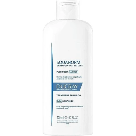 DUCRAY SQUANORM - PELLICULES SÉCHES 1×200 мл, ампулы против сухой перхоти: цены и характеристики