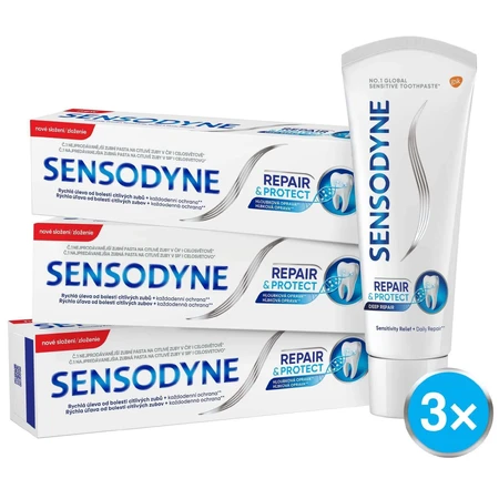 Зубна паста Sensodyne Відновлення та захист 3 x 75 мл: ціни та характеристики