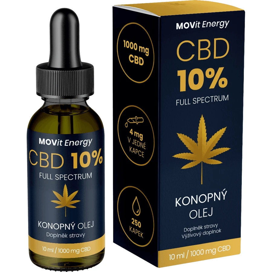 Конопляна олія MOVit Energy CBD 10% повного спектру дії 10 мл: ціни та характеристики