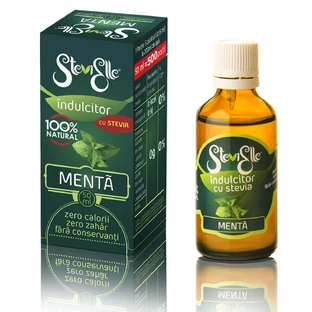 Жидкий подсластитель со стевией и мятным вкусом Stevielle, 50 мл, Hermes Natural