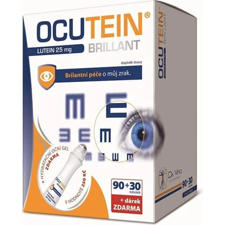 OCUTEIN BRILLANT Лютеїн 25 мг - набір DA VINCI 1×1, дієтична добавка 120 капсул + подарунок: ціни та характеристики
