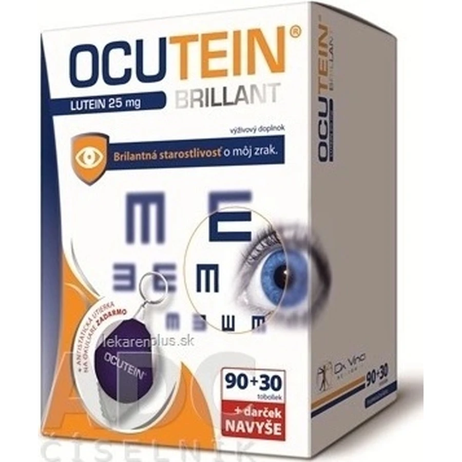 OCUTEIN BRILLANT Лютеїн 25 мг - набір DA VINCI 1×1, дієтична добавка 120 капсул + подарунок: ціни та характеристики