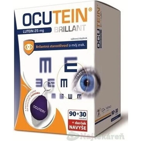 OCUTEIN BRILLANT Лютеїн 25 мг - набір DA VINCI 1×1, дієтична добавка 120 капсул + подарунок: ціни та характеристики