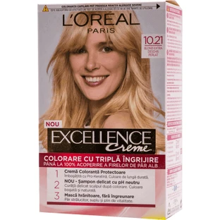 Loreal Paris EXCELLENCE CREME Перманентная краска для волос с аммиаком 10.21, 1 шт.