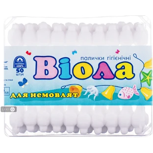 Палички гігієнічні Віола для немовлят 50 шт