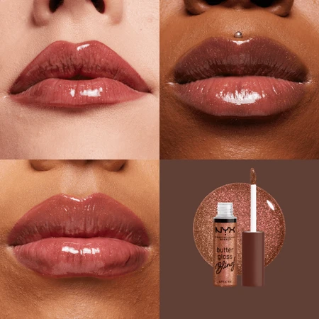 NYX Professional Makeup Butter Gloss блискучий блиск для губ 08 HU$TLA: ціни та характеристики
