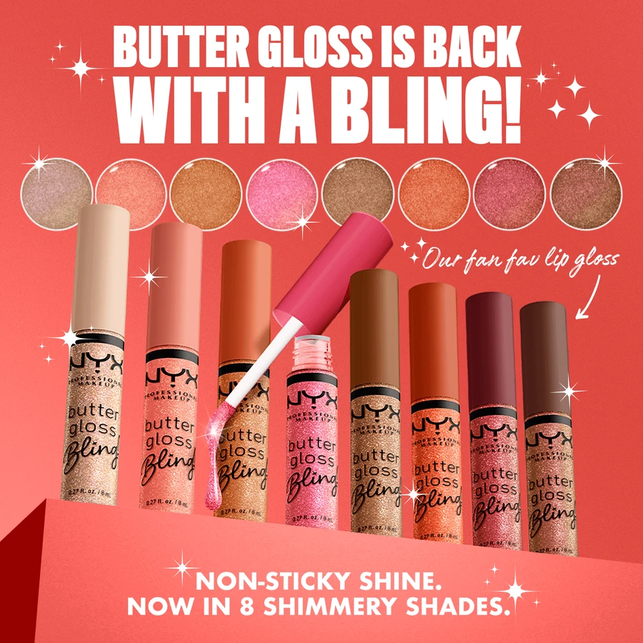NYX Professional Makeup Butter Gloss блискучий блиск для губ 08 HU$TLA: ціни та характеристики
