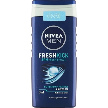 NIVEA Men Гель для душа Cool Kick 250 мл 1×250 мл, охлаждающий эффект: цены и характеристики