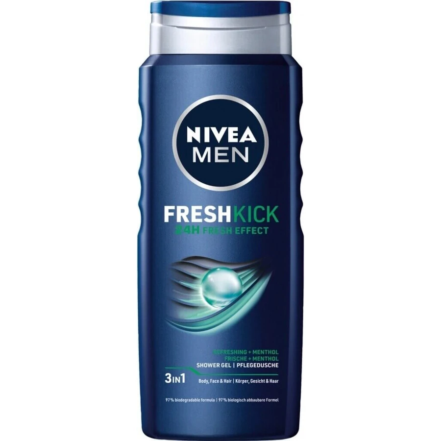 NIVEA Men Гель для душа Cool Kick 250 мл 1×250 мл, охлаждающий эффект: цены и характеристики