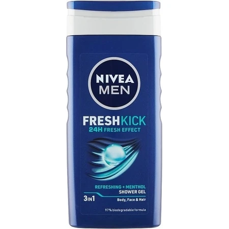 NIVEA Men Гель для душа Cool Kick 250 мл 1×250 мл, охлаждающий эффект: цены и характеристики