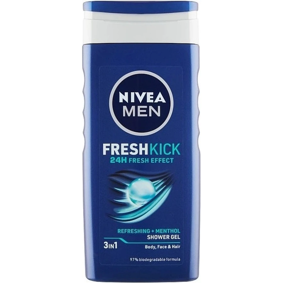 NIVEA Men Гель для душа Cool Kick 250 мл 1×250 мл, охлаждающий эффект: цены и характеристики
