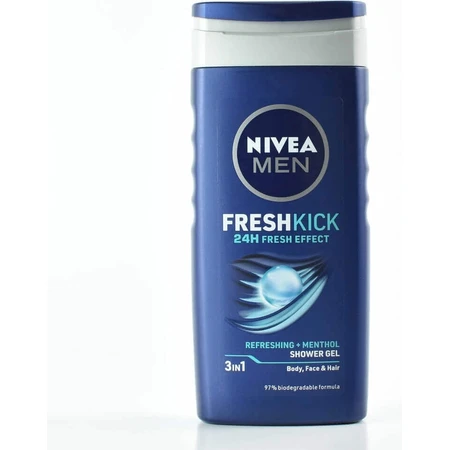NIVEA Men Гель для душа Cool Kick 250 мл 1×250 мл, охлаждающий эффект: цены и характеристики