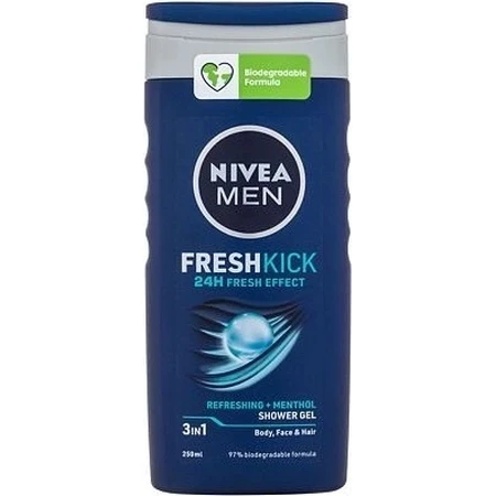 NIVEA Men Гель для душа Cool Kick 250 мл 1×250 мл, охлаждающий эффект: цены и характеристики