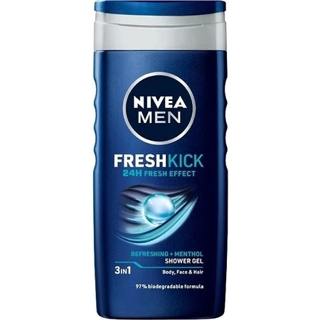 NIVEA Men Гель для душа Cool Kick 250 мл 1×250 мл, охлаждающий эффект: цены и характеристики