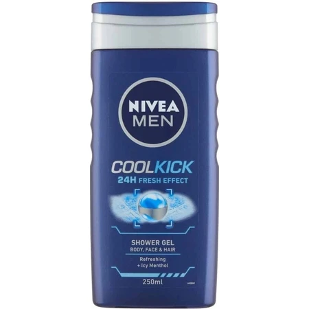 NIVEA Men Гель для душа Cool Kick 250 мл 1×250 мл, охлаждающий эффект: цены и характеристики