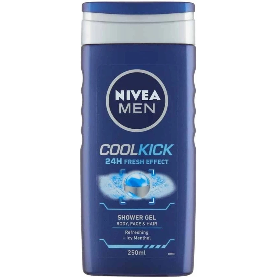 NIVEA Men Гель для душа Cool Kick 250 мл 1×250 мл, охлаждающий эффект: цены и характеристики