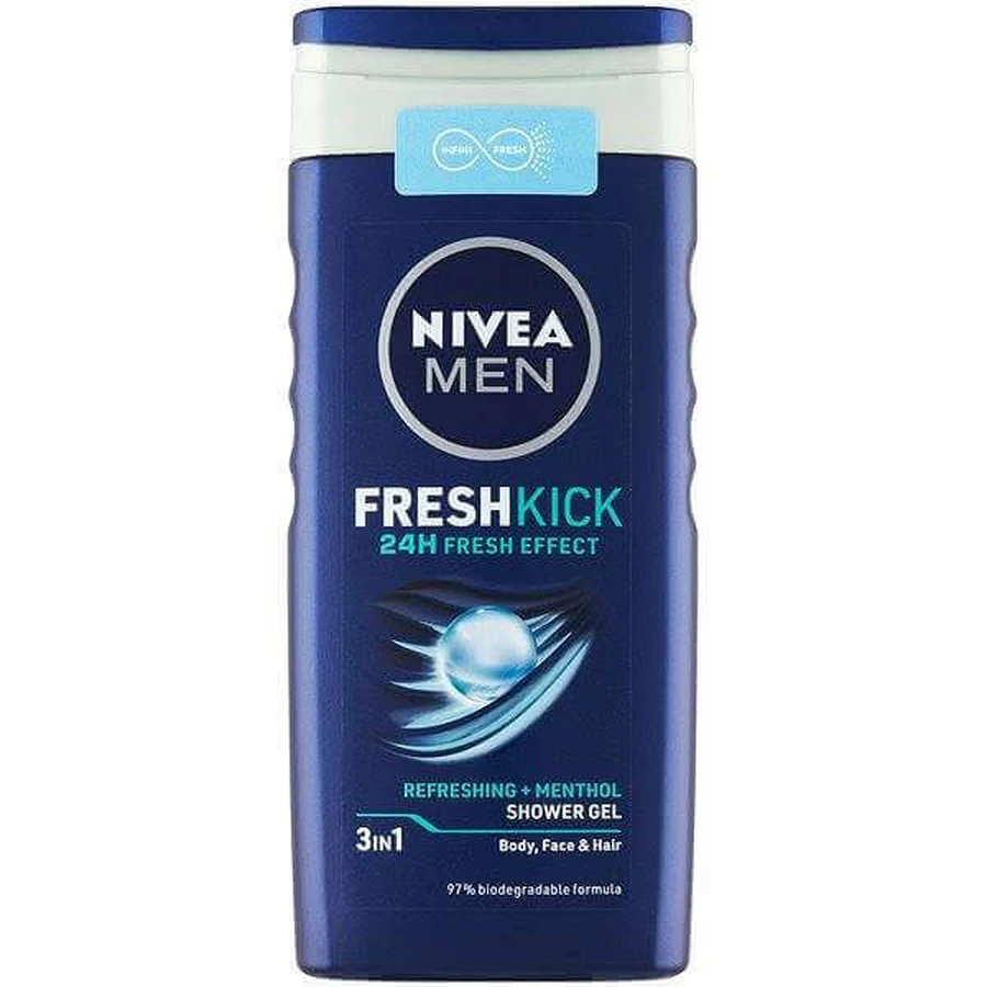 NIVEA Men Гель для душа Cool Kick 250 мл 1×250 мл, охлаждающий эффект: цены и характеристики