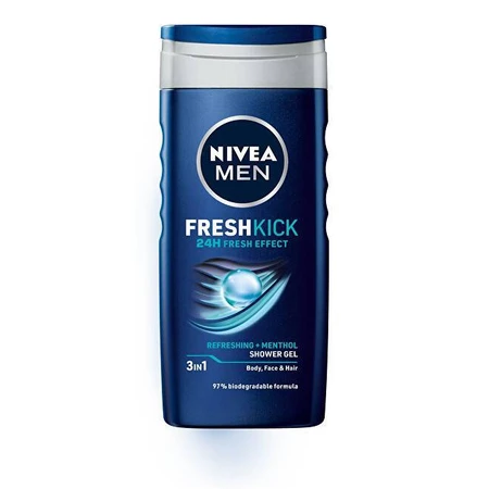 NIVEA Men Гель для душа Cool Kick 250 мл 1×250 мл, охлаждающий эффект: цены и характеристики
