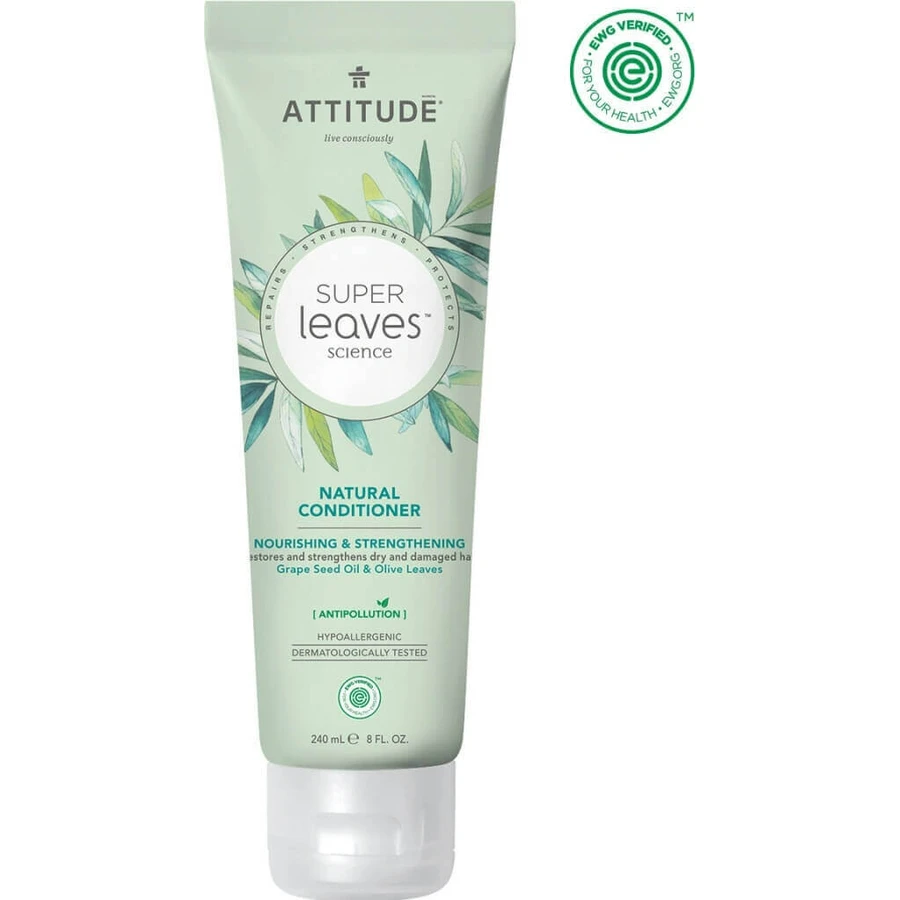 ATTITUDE Натуральний кондиціонер Super leaves з детоксикаційним ефектом - поживний для сухого та пошкодженого волосся 1×240 мл, натуральний кондиціонер: ціни та характеристики
