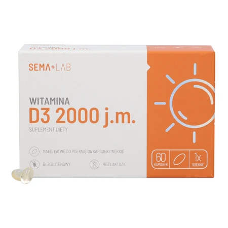 SEMA Lab Вітамін D3 2000 МО, 60 мікрокапсул: ціни та характеристики
