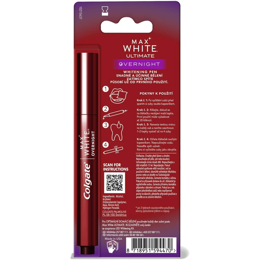 Colgate Max White Overnight Whitening Pen 2,5 мл: цены и характеристики