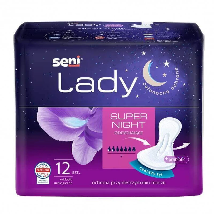 Seni Lady, урологічні устілки Super Night, 12 шт.: ціни та характеристики