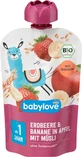 Пюре Babylove Bio Erdbeere &amp; Banane in Apfel mit Musli, з 1 року, 100 г