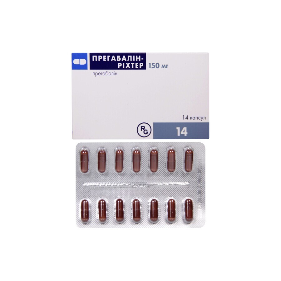 Прегабалин-рихтер капсулы 150 мг блистер №14