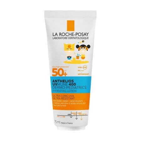 Anthelios Dermo-Pediatrics Увлажняющий лосьон с SPF 50+ для лица и тела Anthelios Dermo-Pediatrics, 75 мл, La Roche-Posay: цены и характеристики