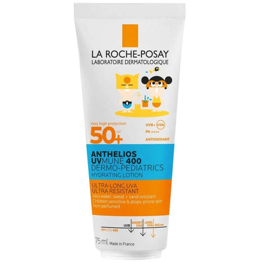 Anthelios Dermo-Pediatrics Увлажняющий лосьон с SPF 50+ для лица и тела Anthelios Dermo-Pediatrics, 75 мл, La Roche-Posay: цены и характеристики