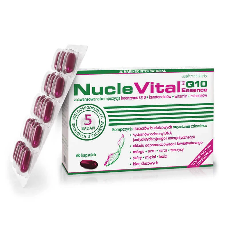 NucleVital Q10 Essence, 60 капсул ДЕФЕКТИРОВАННАЯ УПАКОВКА: цены и характеристики