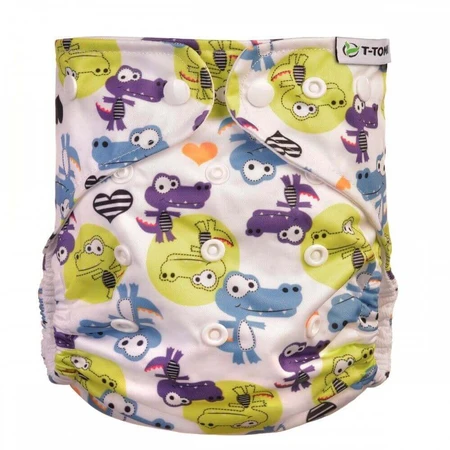 T-Tomi Pants Diaper AIO - Пеленальний комплект на застібках, крокодили, 3-15 кг: ціни та характеристики