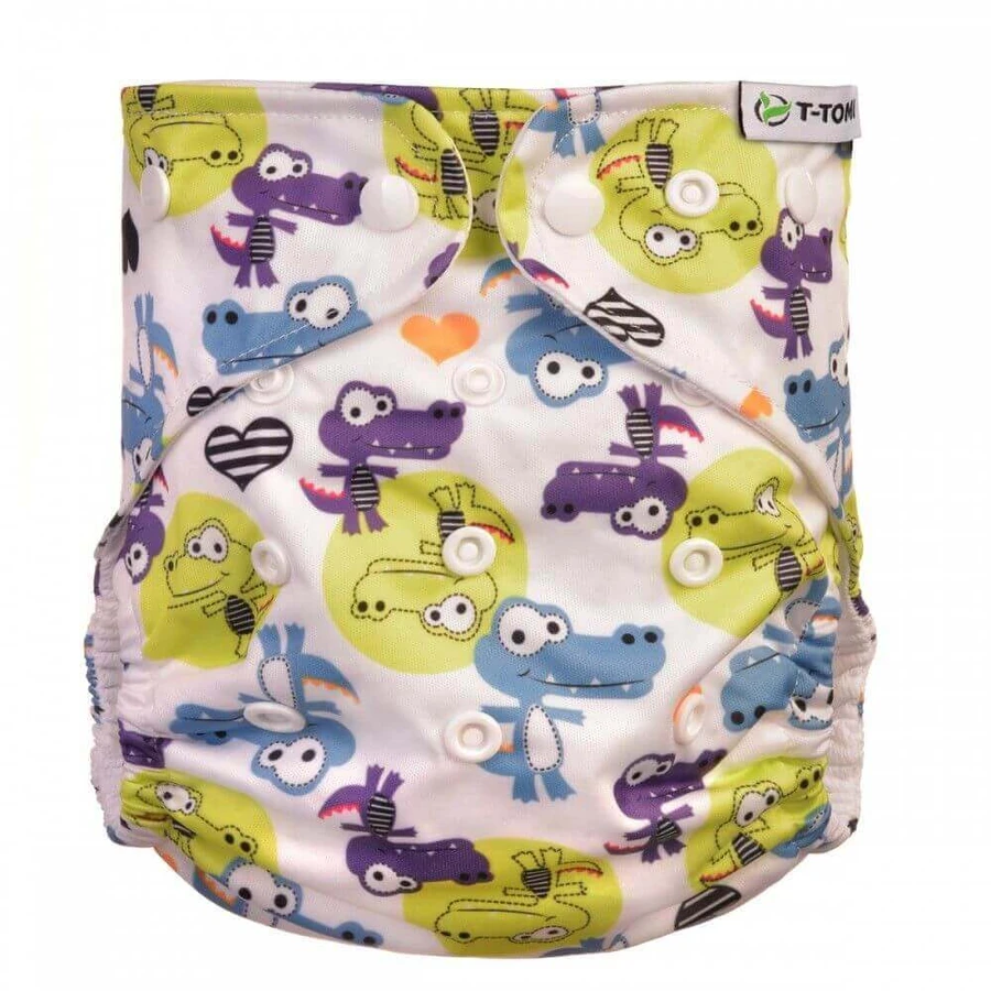 T-Tomi Pants Diaper AIO - Пеленальний комплект на застібках, крокодили, 3-15 кг: ціни та характеристики
