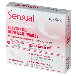 Joanna Sensual Пластирі для депіляції обличчя 12 шт + тюбик олії агоджа 10 мл