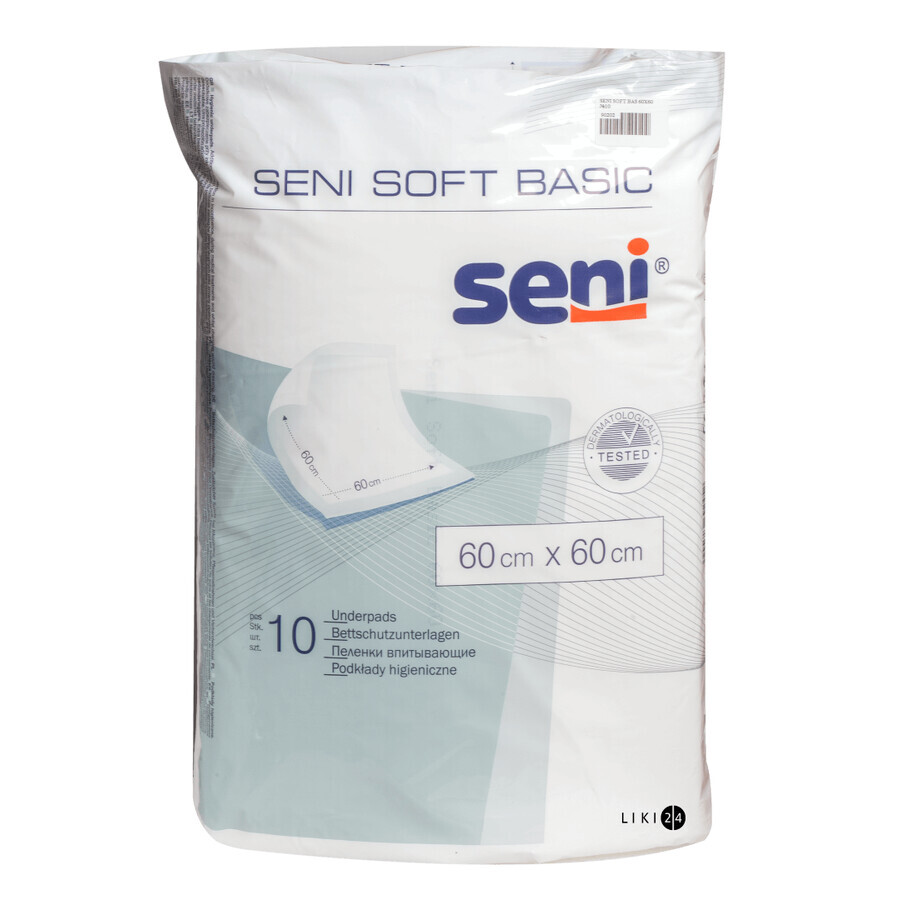 Одноразовые пеленки Seni Soft Basic 60х60 см 10 шт: цены и характеристики