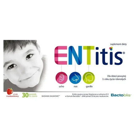 ENTитис Bactoblis ENTitis для детей от 3 лет, со вкусом клубники, 30 пастилок: цены и характеристики