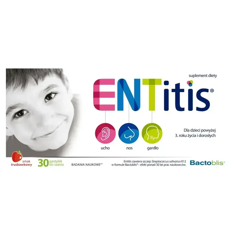 ENTитис Bactoblis ENTitis для детей от 3 лет, со вкусом клубники, 30 пастилок: цены и характеристики