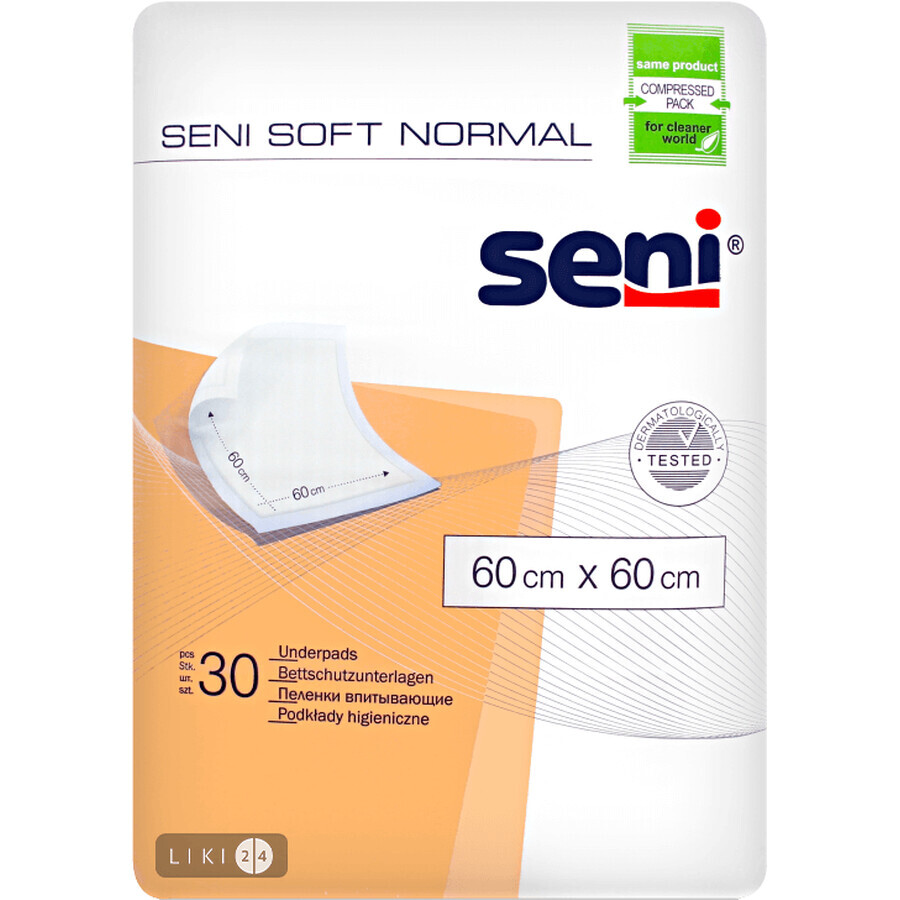 Одноразові пелюшки Seni Soft Normal для немовлят 60х60 см 30 шт: ціни та характеристики