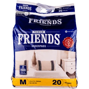 Пелюшки для немовлят гігієнічні Friends Ultra Thin, 60 см х 60 см №20