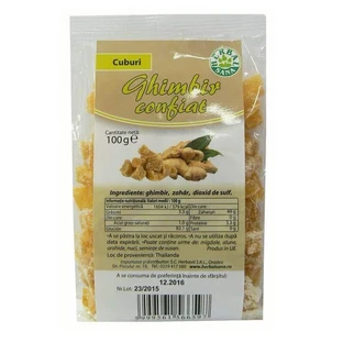 Кубики засахаренного имбиря, 100 г, Herbal Sana