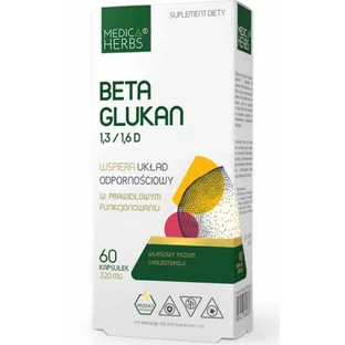 Бета-глюкан Medica Herbs Beta Glukan  1.3/1.6D 320 мг, 60 капсул 