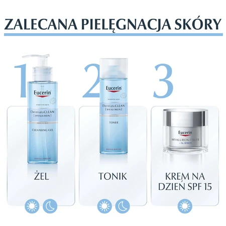 Eucerin DermatoClean [Hyaluron], тонік для очищення обличчя для всіх типів шкіри, 200 мл: ціни та характеристики