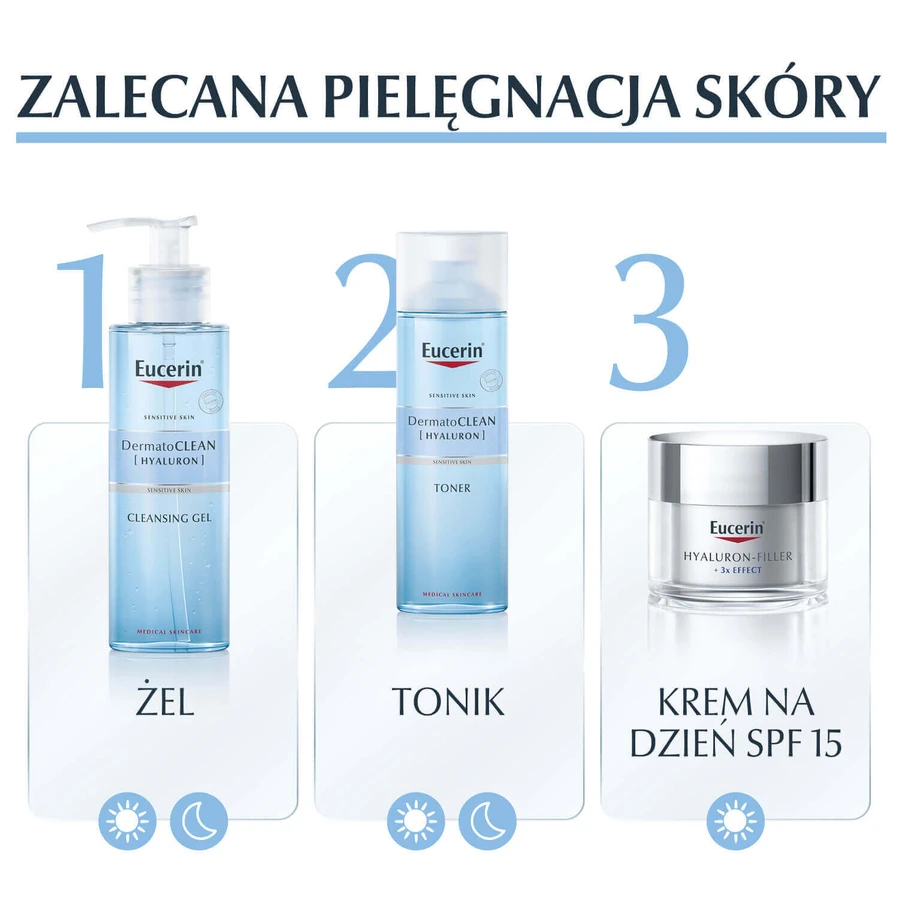 Eucerin DermatoClean [Hyaluron], тонік для очищення обличчя для всіх типів шкіри, 200 мл: ціни та характеристики