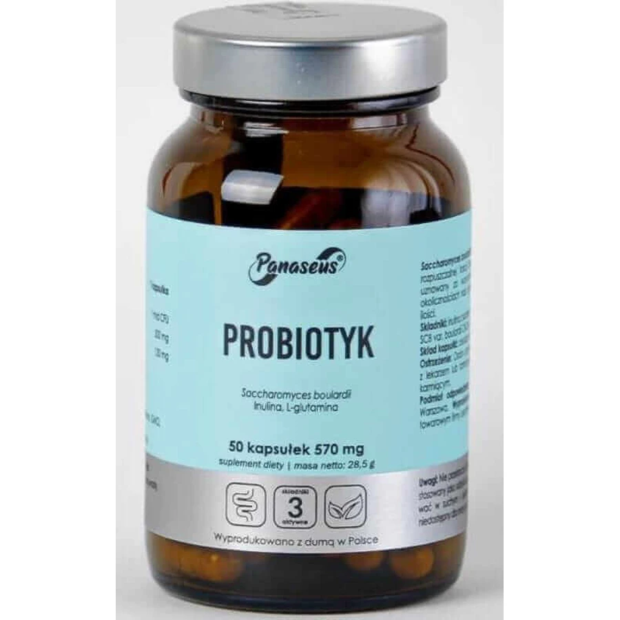 Пробіотик Saccharomyces boulardii 50 капсул Panaseus: ціни та характеристики