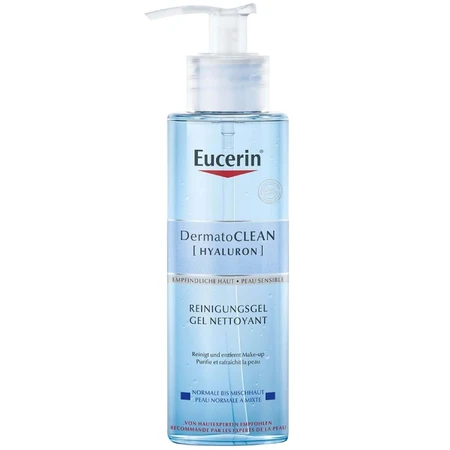 Eucerin DermatoClean [Hyaluron], засіб для вмивання обличчя для нормальної, комбінованої та чутливої шкіри, 200 мл: ціни та характеристики