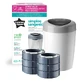 Корзина для подгузников + 6 наполнителей Sangenic Simplee Simplee Recyclable, белый и серый, Tommee Tippee