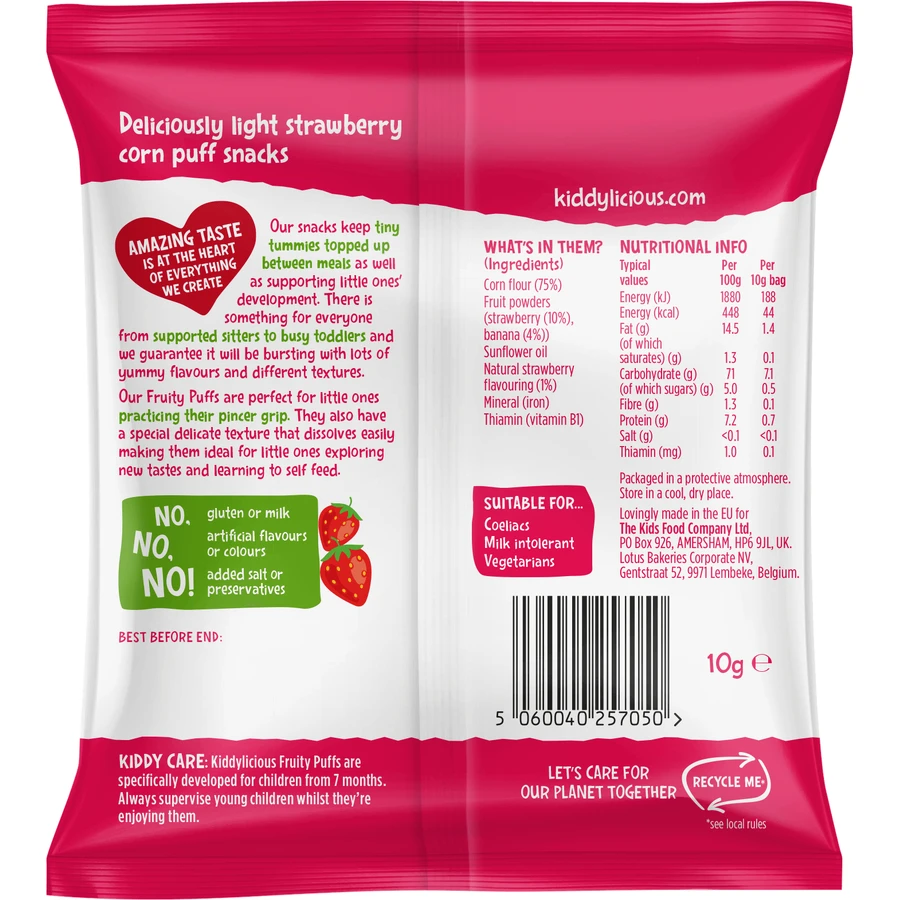 Kiddylicious Fruit изюм, клубника 10 г: цены и характеристики